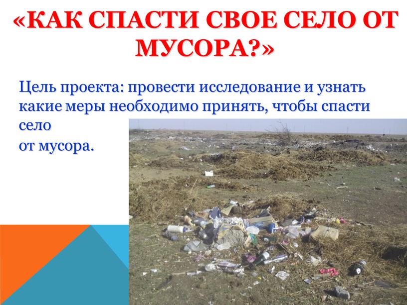 Как спасти свое село от мусора?»