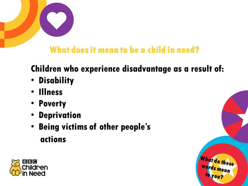 What does it mean to be a child in need?