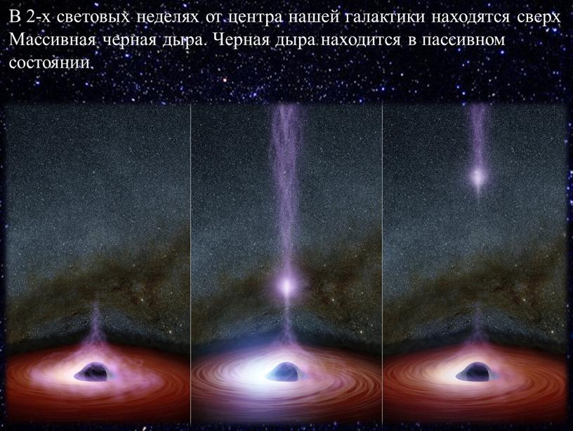 В 2-х световых неделях от центра нашей галактики находятся сверх