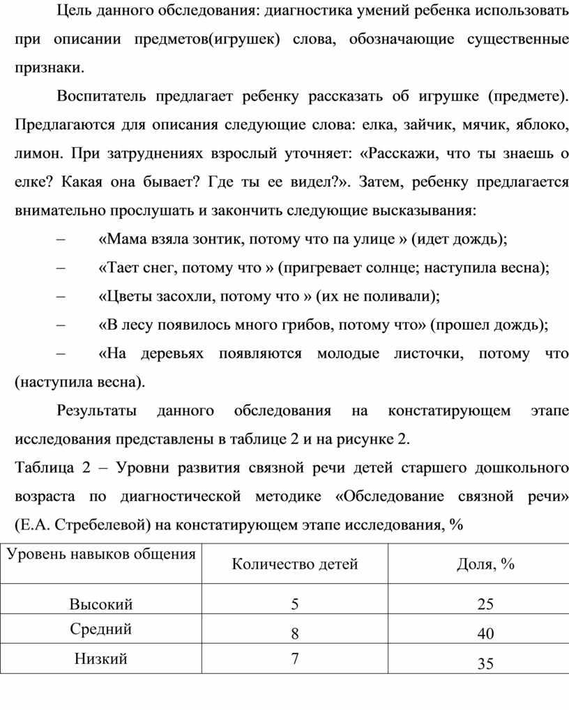 Цель данного обследования: диагностика умений ребенка использовать при описании предметов(игрушек) слова, обозначающие существенные признаки