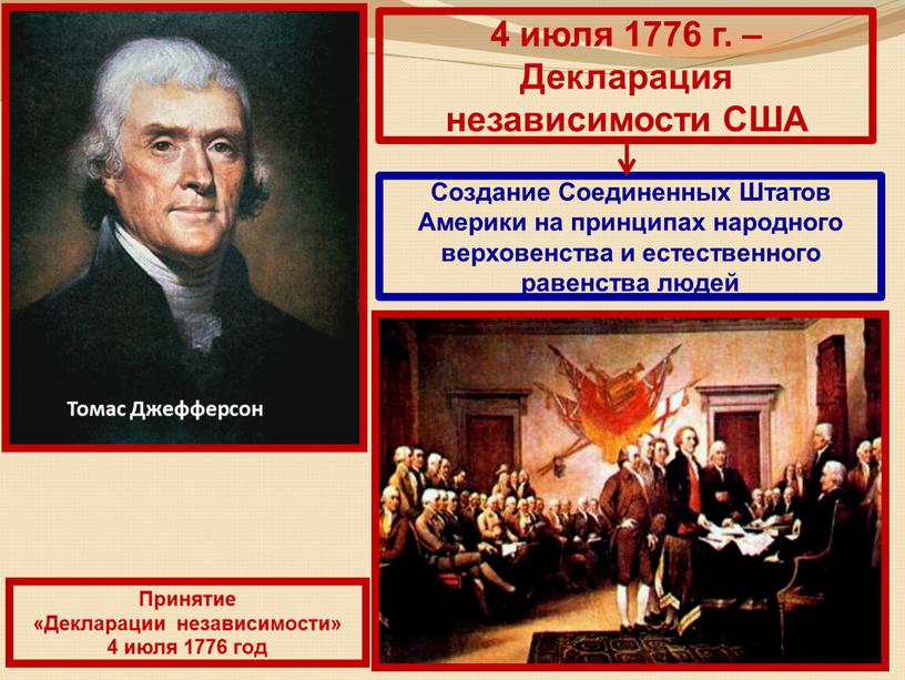 Томас Джефферсон 4 июля 1776 г