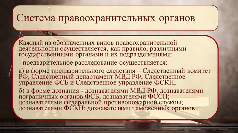 Система правоохранительных органов