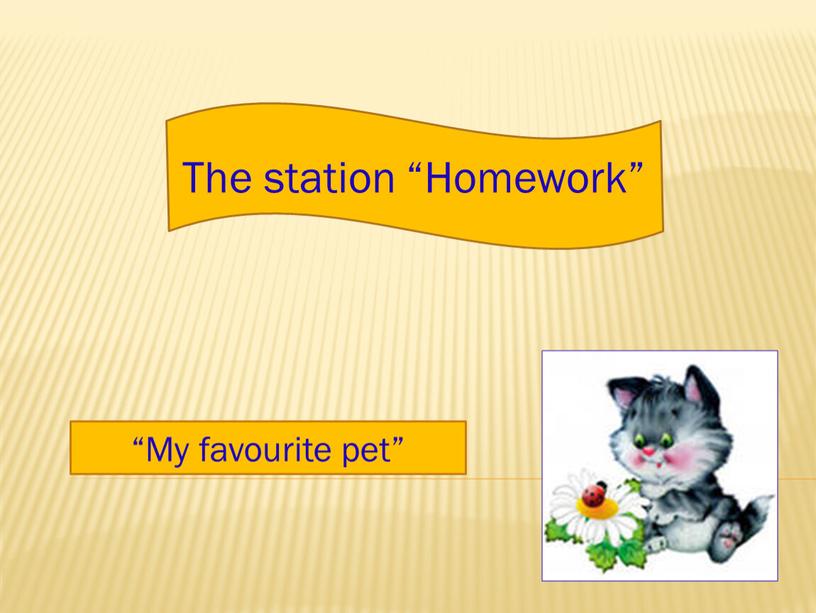 The station “Homework” “My favourite pet”