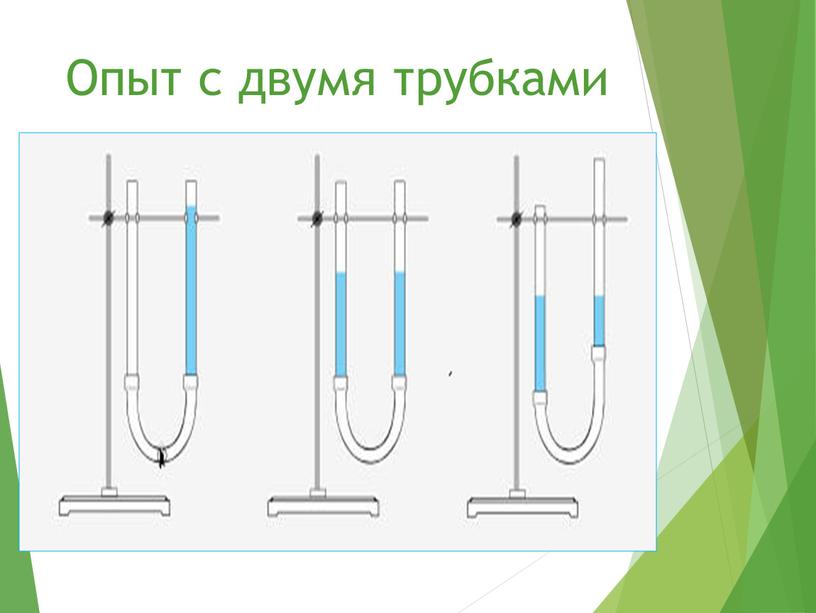 Опыт с двумя трубками