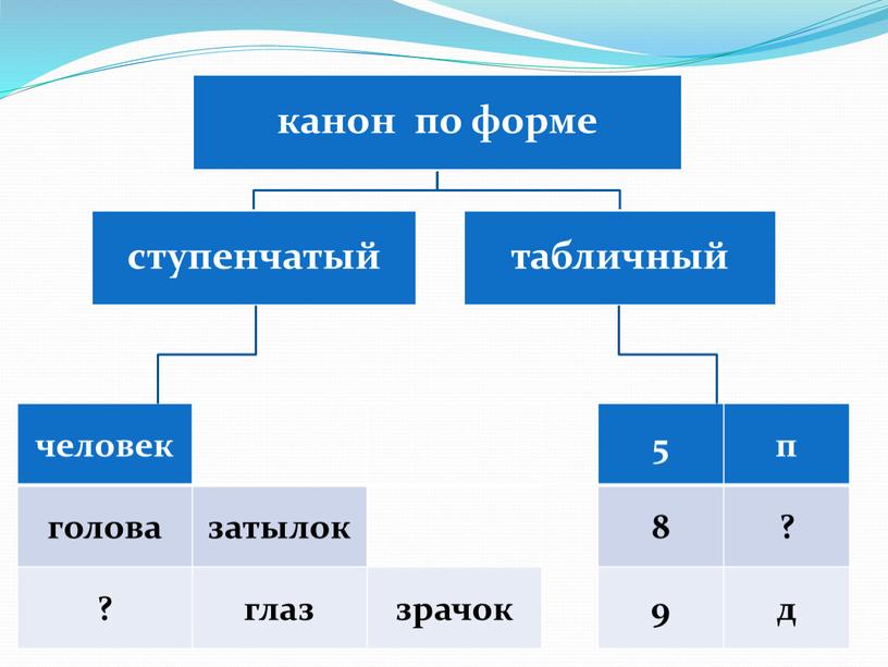 5 п 8 ? 9 д человек голова затылок ? глаз зрачок