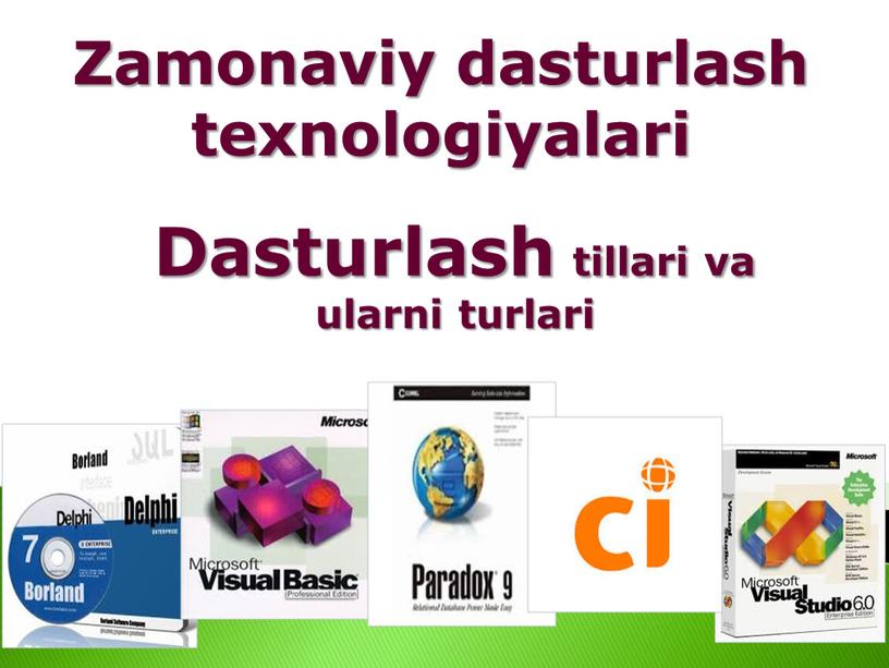 Zamonaviy dasturlash tеxnologiyalari