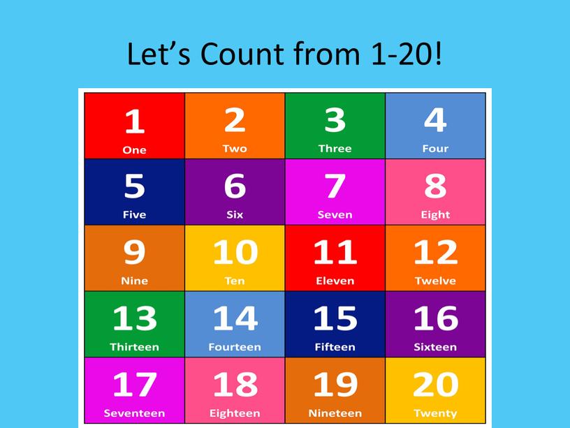 Let’s Count from 1-20!