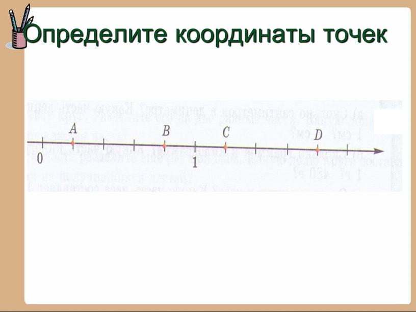 Определите координаты точек