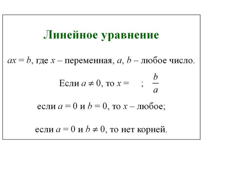 Презентация по алгебре на тему "Линейные уравнения с одной переменной" на программу Linyx