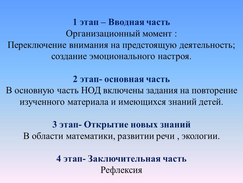 Вводная часть Организационный момент :