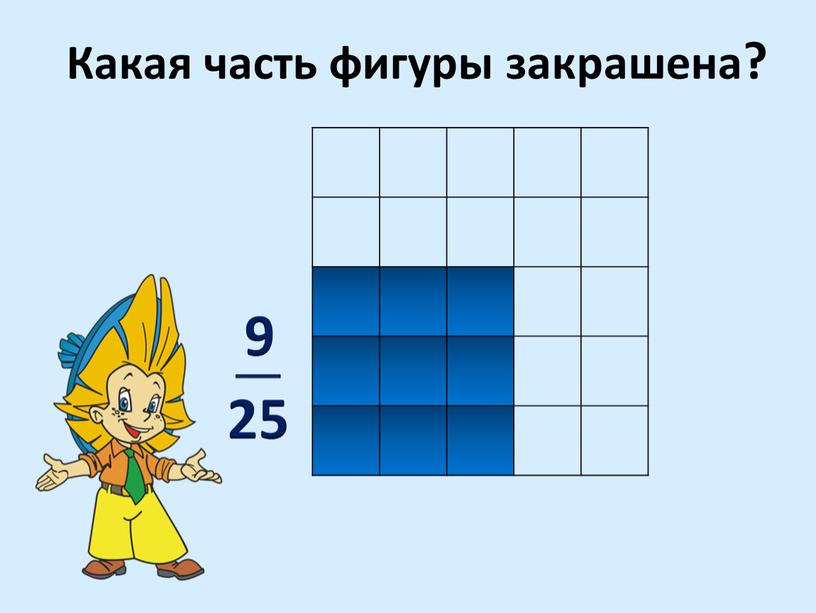 Какая часть фигуры закрашена?