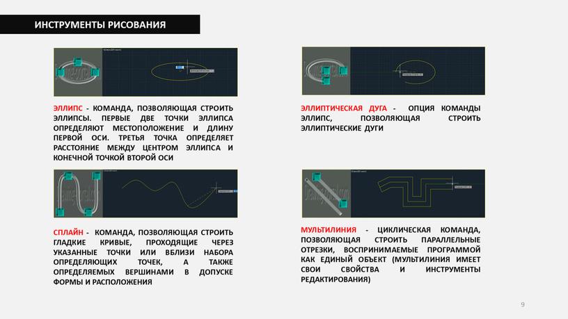 ИНСТРУМЕНТЫ РИСОВАНИЯ ЭЛЛИПС -
