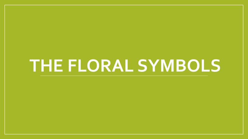 The Floral symbols