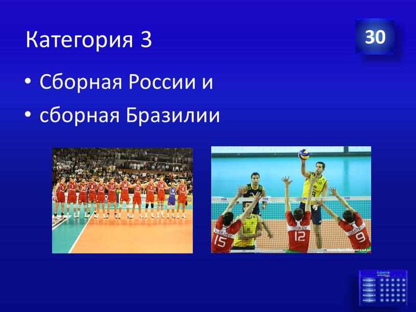 Категория 3 Сборная России и сборная