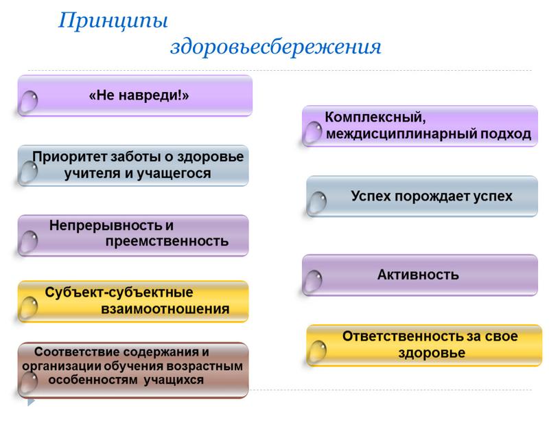 Принципы здоровьесбережения «Не навреди!»