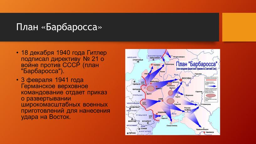 План «Барбаросса» 18 декабря 1940 года