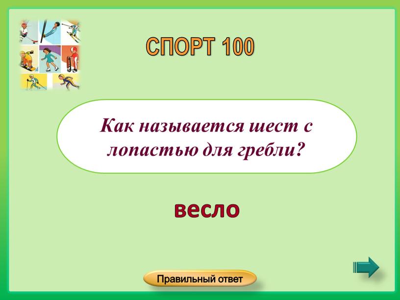 Как называется шест с лопастью для гребли?