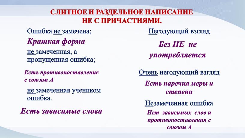 Ошибка не замечена; не замеченная, а пропущенная ошибка; не замеченная учеником ошибка