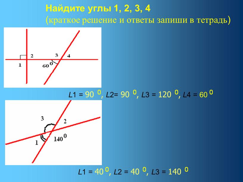 L 1 = 90 0, L 2= 90 0, L 3 = 120 0,