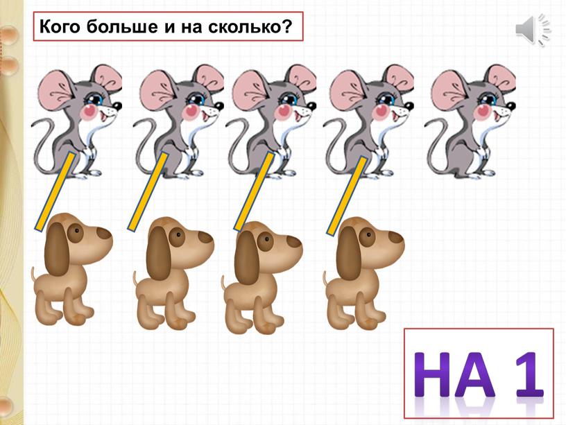 Кого больше и на сколько? На 1