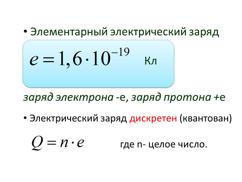 Элементарный электрический заряд