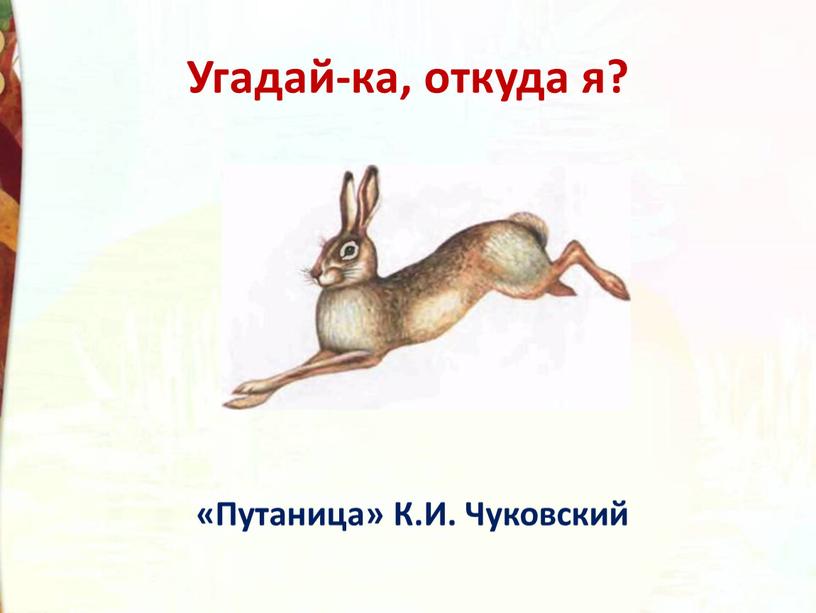 Угадай-ка, откуда я? «Путаница»