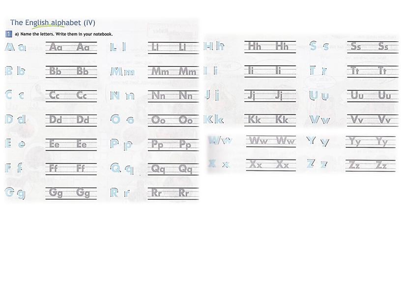 Spotlight 5 The English alphabet IV