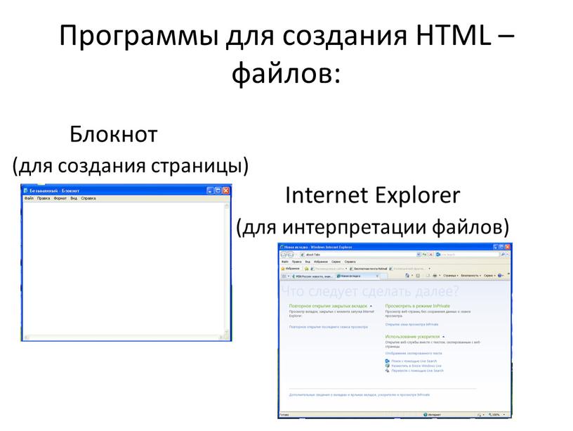 Программы для создания HTML – файлов: