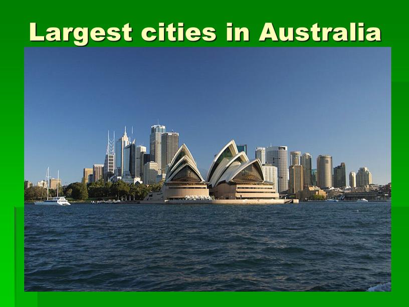 Largest cities in Australia