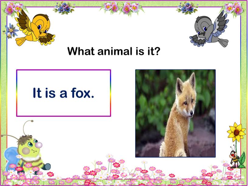 What animal is it? It is a fox