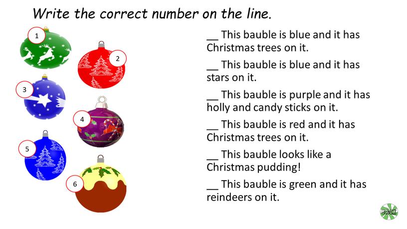 Write the correct number on the line