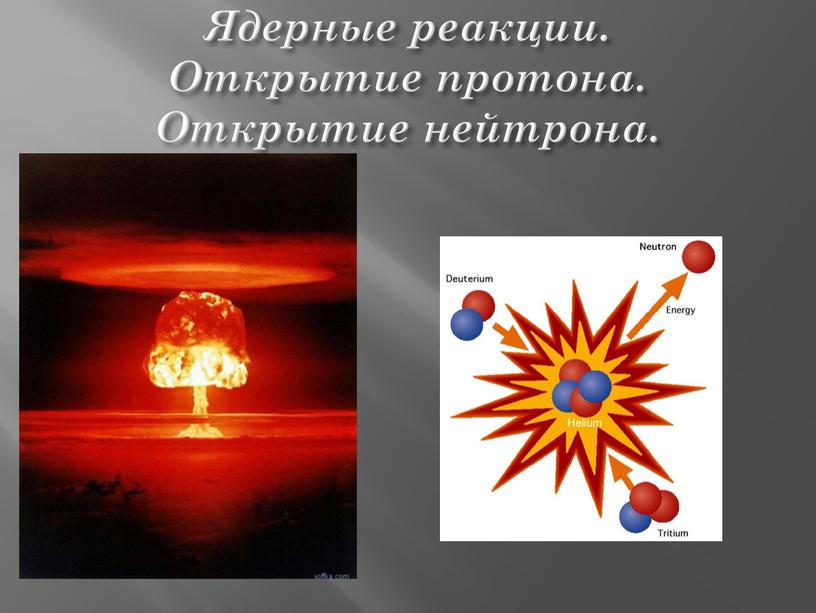 Ядерные реакции. Открытие протона