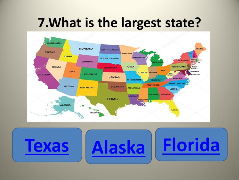 What is the largest state? Texas