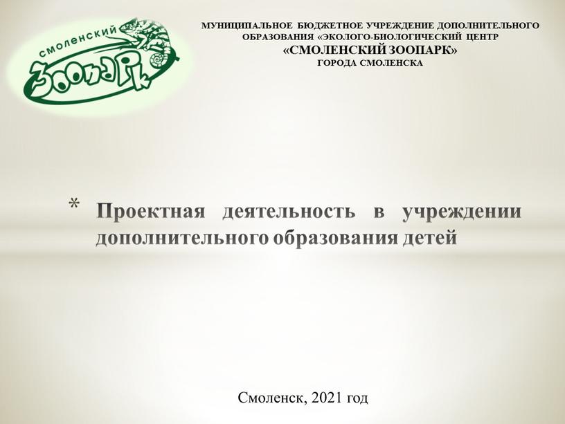 Проектная деятельность в учреждении дополнительного образования детей