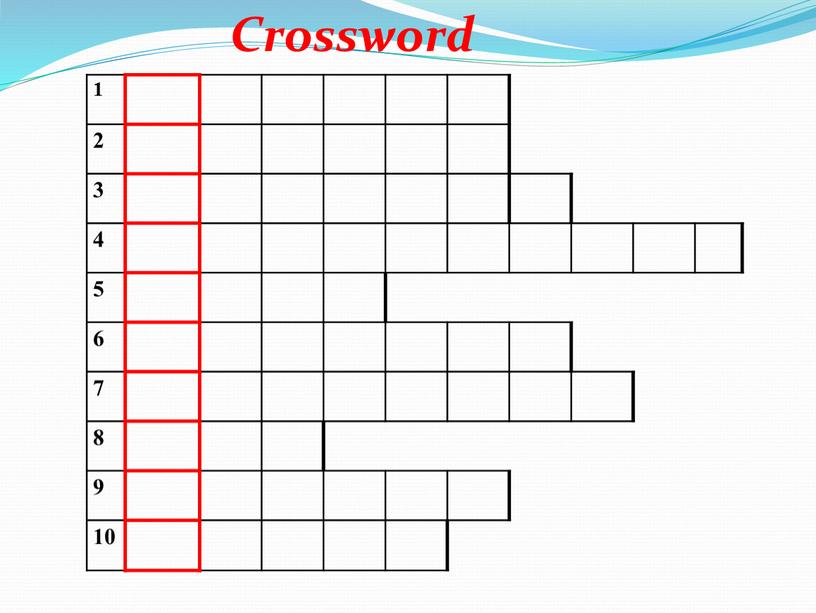 1 2 3 4 5 6 7 8 9 10 Crossword