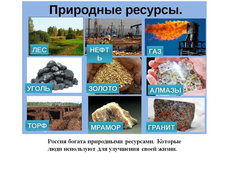Россия богата природными ресурсами