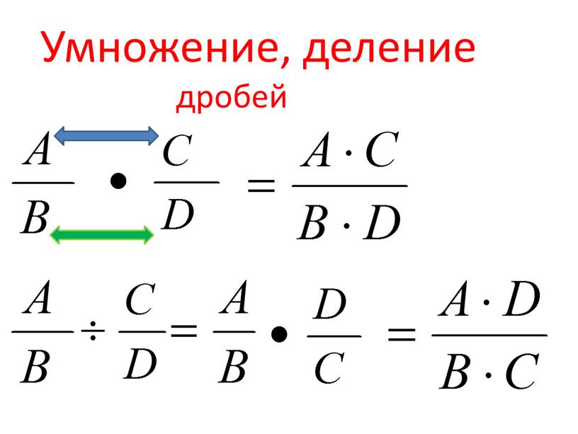 Умножение, деление дробей