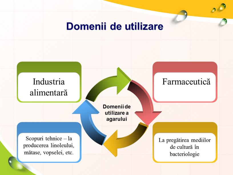 Domenii de utilizare a agarului