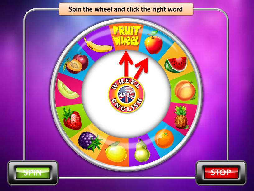 Spin the wheel and click the right word