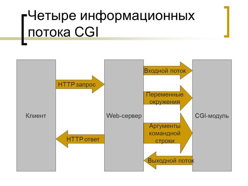 Четыре информационных потока CGI