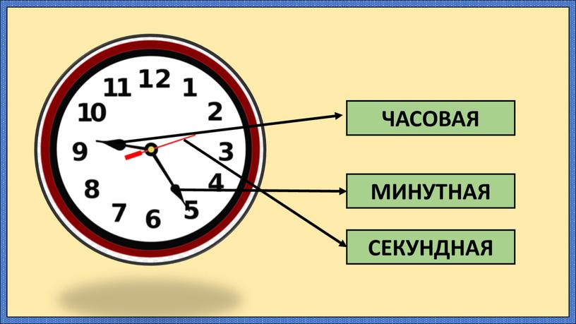 ЧАСОВАЯ МИНУТНАЯ СЕКУНДНАЯ