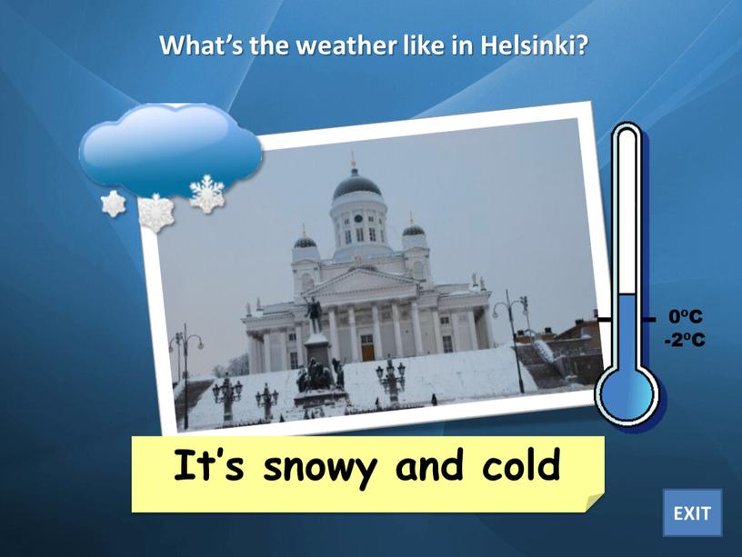 What’s the weather like in Helsinki?