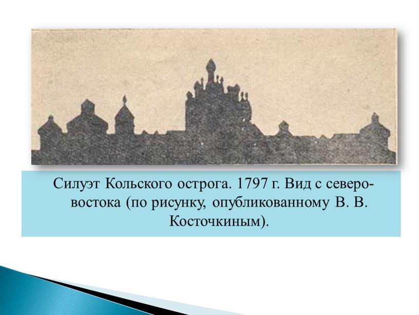 Силуэт Кольского острога. 1797 г