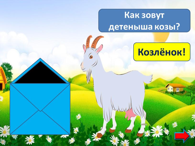 Как зовут детеныша козы? Козлёнок!