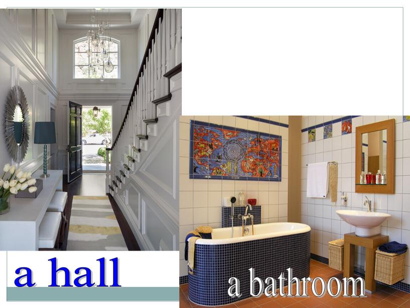 a bathroom a hall