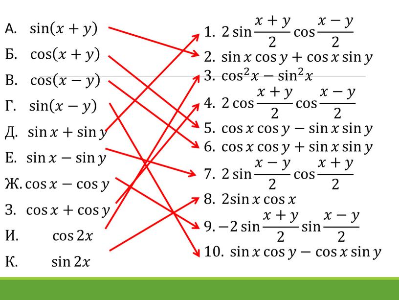 А . sin 𝑥+𝑦 sin sin 𝑥+𝑦 𝑥+𝑦 𝑥𝑥+𝑦𝑦 𝑥+𝑦 sin 𝑥+𝑦