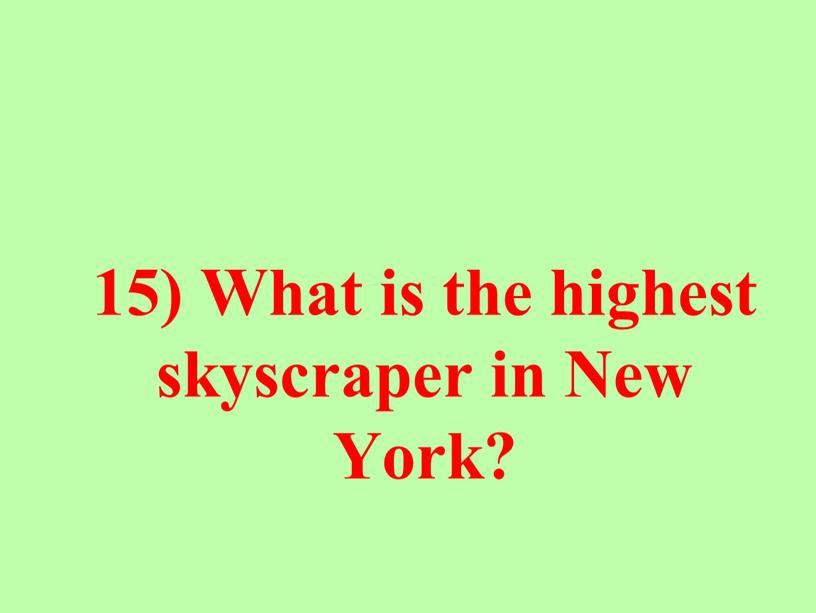 What is the highest skyscraper in