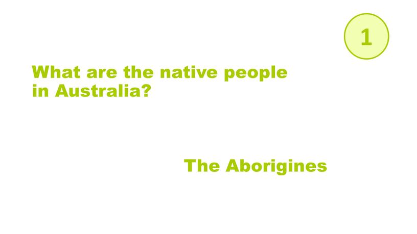 What are the native people in Australia?