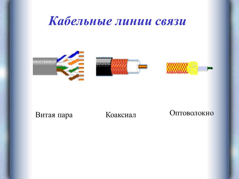 Кабельные линии связи Витая пара