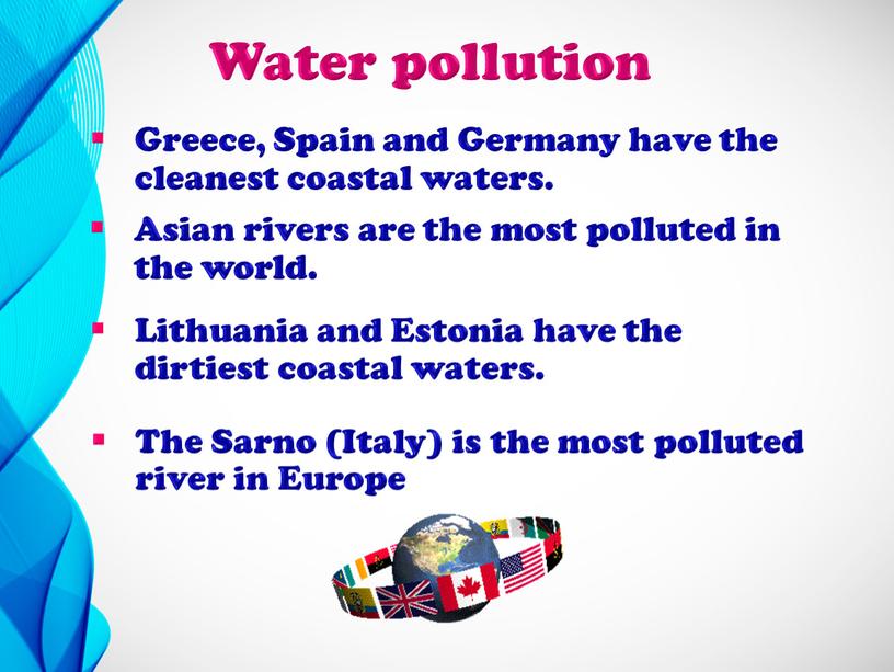 Water pollution Greece, Spain and